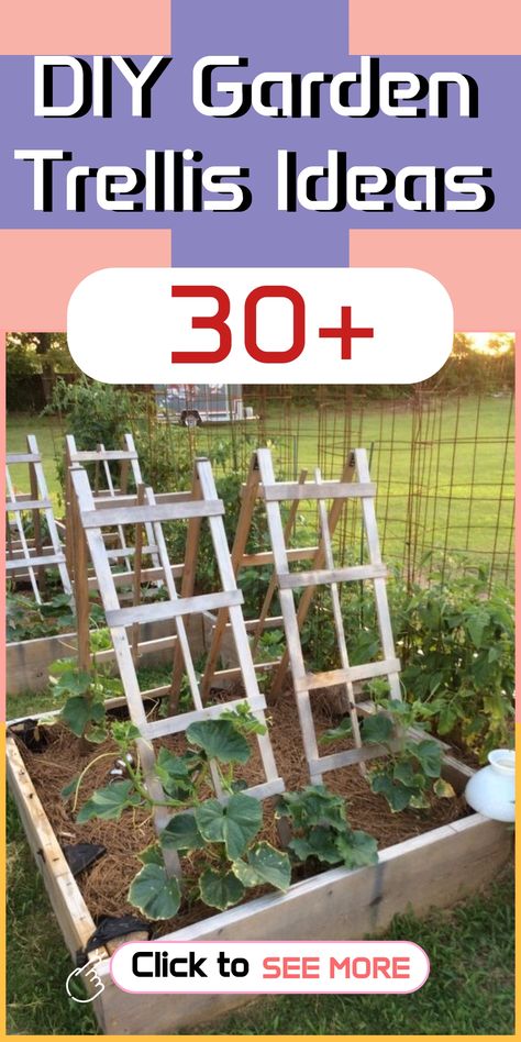 Discover innovative and charming DIY garden trellis ideas to enhance your outdoor space and display your gardening prowess. Spruce up your garden with these creative concepts that will bring a touch of elegance to your green sanctuary. Let your creativity bloom with these inspiring ideas for beautiful garden trellises. Vine Trellis Diy, Garden Trellis Ideas Diy, Hanging Trellis, Diy Garden Trellis Ideas, Ladder Trellis, Teepee Trellis, Grape Vine Trellis, Garden Trellis Ideas, Metal Garden Trellis