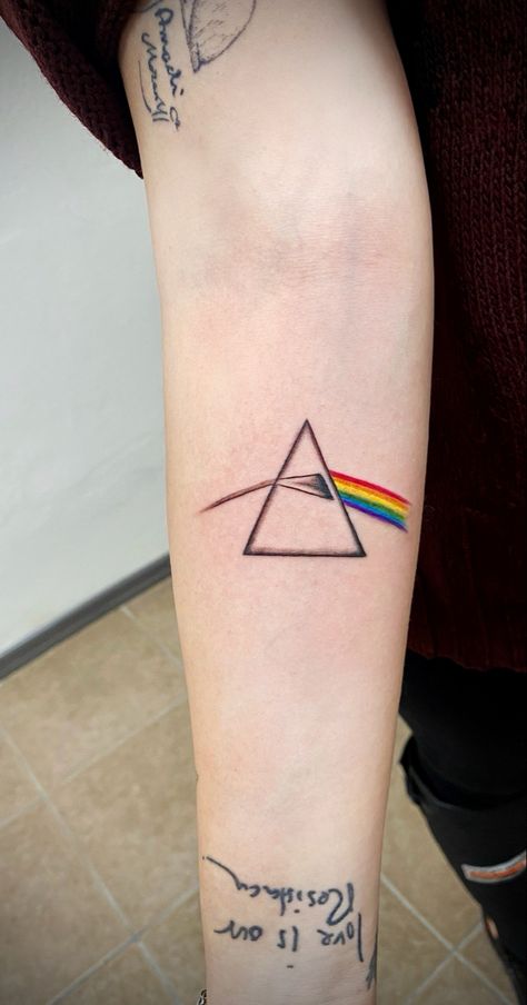 My last ink 🤍 Pink Floyd Tattoo Ideas, Pink Floyd Tattoo Art, Illusion Tattoo, Pink Floyd Tattoo, Hope Tattoo, Lace Tattoo Design, Optical Illusion Tattoo, Lace Tattoo, Dark Side Of The Moon