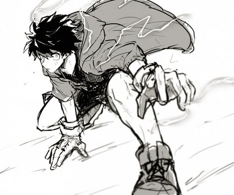 Midoriya Izuku (921x764 388 kB.) Action Pose Reference, Midoriya Izuku, Character Poses, Figure Drawing Reference, Cool Sketches, Black And White Drawing, My Hero Academia Episodes, Anime Character Drawing, 영감을 주는 캐릭터