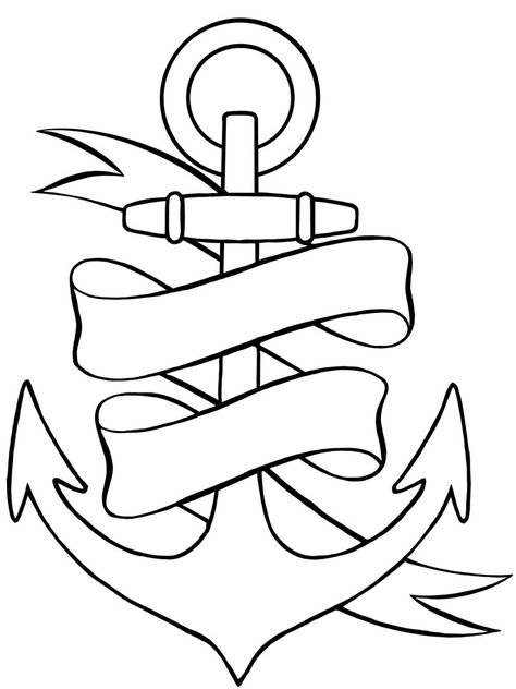 Anchor Tattoo Stencil, La Tattoos Ideas, Simple Dream Catcher Tattoo, Anchor Sketch, Anchor Drawing, Outline Ideas, Anchor Drawings, Tattoo Ideas Males, Vintage Tattoo Design