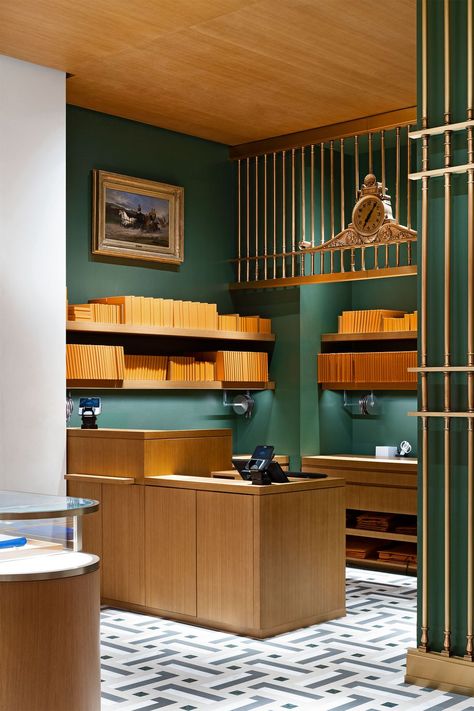 Hermès store - ELLE DECOR Egg Collective, Hermes Store, Hermes Shop, Private Lounge, Banks Building, Creative Company, Store Design Interior, Madison Avenue, Store Interior