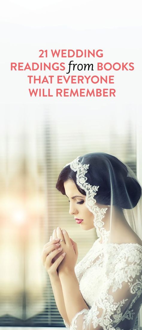 21 Wedding Readings From Books That Everyone Will Remember Non Biblical Wedding Readings, Biblical Wedding Readings, Wedding Passages To Read, Wedding Readings From Literature, Vow Inspiration, Ceremony Readings, Wedding Reading, Wedding Ceremony Readings, Best Wedding Speeches