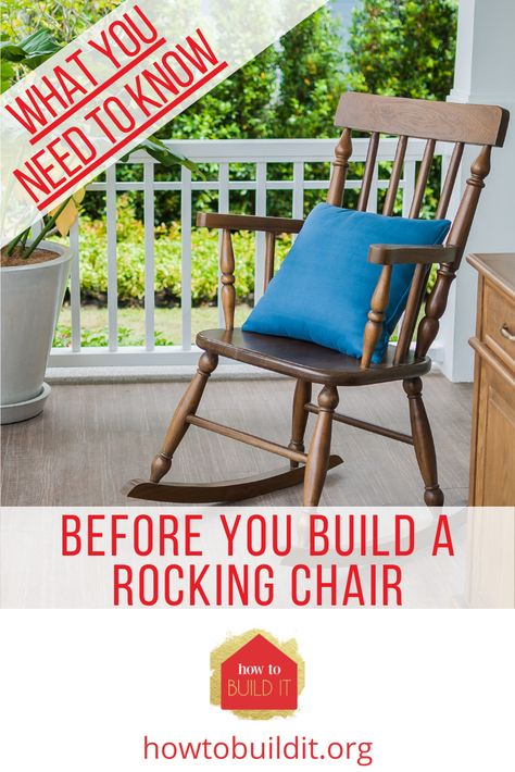 Howtobuildit.org is the handyman's best friend. This comprehensive guide will show you how you can build a new rocking chair all on your own! #DIY #rockingchair #howto #howtobuilditblog Rocking Chair Woodworking Plans, Double Rocking Chair, Diy Rocking Chair, Rocking Bench, Chair Woodworking Plans, Rustic Furniture Diy, Upcycled Furniture Diy, Diy Apartment Furniture, Diy Furniture Hacks