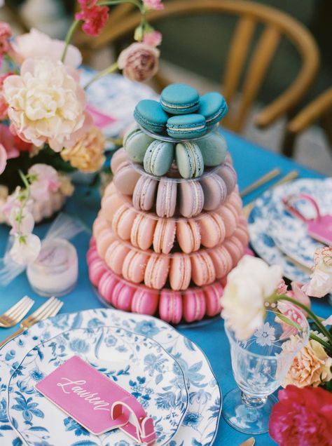 Colorful Macaroon Tower French Themed Birthday Party, Parisian Dinner Party, French Themed Birthday, Parisian Dinner, Paris Baby Shower Theme, Paris Bridal Shower Theme, Parisian Birthday Party, Macaroon Tower, French Themed Parties