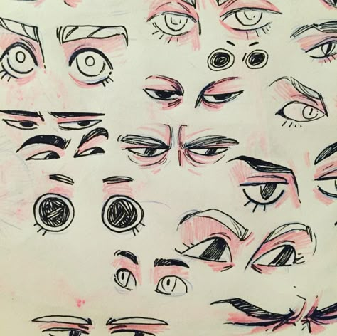 Jesus Christ I love this Dot Eye Art Style, Stylized Top Surgery, Eye Art Styles Cartoon, Eye Art Styles Drawing, Eye Types Drawings, Types Of Eyes Drawing, Eyes Art Reference, Eye Styles Drawing, Cartoon Eyes Reference