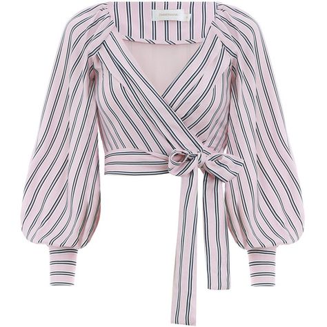 Blouson Blouse, Aari Work Blouse Designs, Blouses Pattern, Como Fazer Short, Checkered Blouse, Blouse Crop, Blouson Top, Stripe Blouse, Fancy Tops