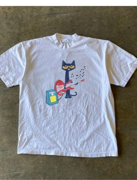 Pete the Cat Guitar Graphic Oversized Tee

Shop now for this super soft, oversized tee featuring Pete the Cat strumming his guitar. Perfect for fans of the popular children's book series! #petethecat #kidstee . #Cartoon_Tee_Shirts #My_Joy_Concert_Outfit #Teacher_Outfit_Preschool #T_Shirt_Design_Painting Pete The Cat With Guitar, School Outfits Graphic Tee, Pete The Cat T Shirt, Collage T Shirts, Cool Vintage Clothes, Weird Graphic Tees, Funky Graphic Tees, Pete The Cat Outfit, Silly Graphic Tees