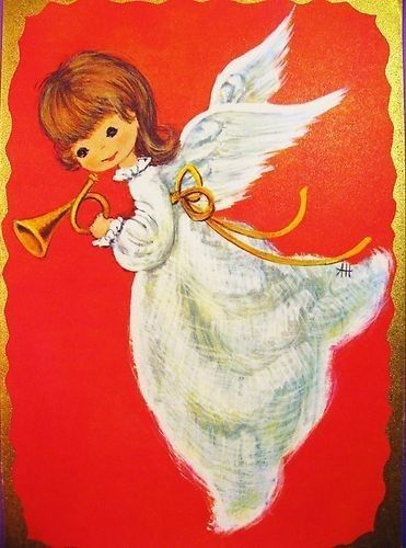 Vintage Christmas Angels, Angel Christmas Cards, Send Christmas Cards, Vintage Holiday Cards, Happy Birthday Jesus, Hair Cute, Angel Christmas, Christmas Graphics, Decoupage Vintage