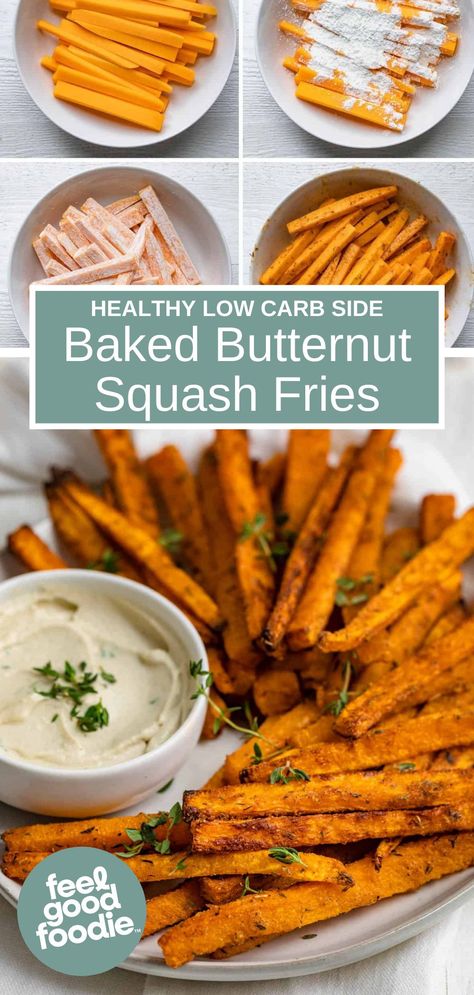 Butternut Squash Recipes For Diabetics, Thm Butternut Squash Recipes, Butternut Squash French Fries, Low Carb Sweet Potato Fries, Butternut Squash Paleo, Butternut Squash Fries Baked, Baked Butternut Squash Recipes Healthy, Hidden Squash Recipes, Crispy Butternut Squash Fries