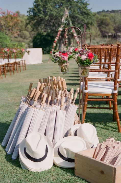 Boho inspired wedding in lavender fields of Provence | Provence Real Wedding | Gallery | Item 9 Field Wedding, Provence Wedding, Paper Umbrellas, Outdoor Wedding Inspiration, Umbrella Wedding, Outdoor Wedding Reception, Wedding Arrangements, Botanical Wedding, Outdoor Wedding Venues