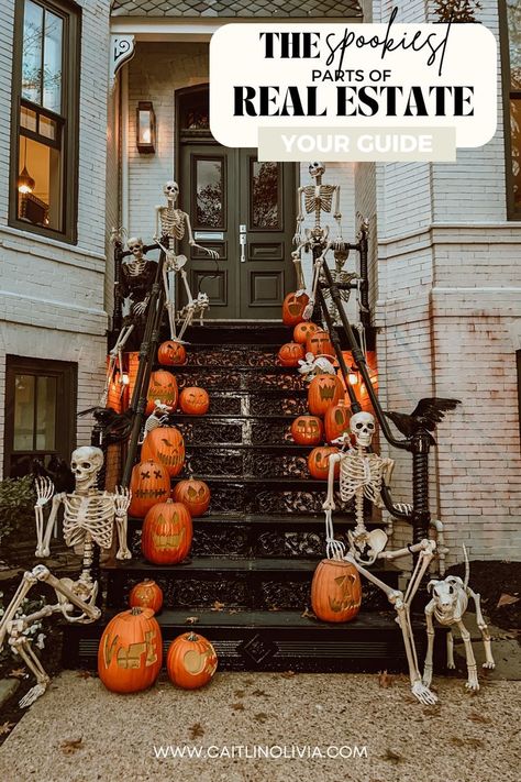 This lays out all the common challenges in a buying a house, and how to overcome your real estate buying fears. Homebuying doesn't have to be complicated! Diy Halloween Witch, Halloween Party Backdrop, Dekorasi Halloween, Halloween Skeleton Decorations, Haunted Halloween, Halloween Front Porch, Spooky Halloween Decorations, Scary Costumes, Halloween Scene