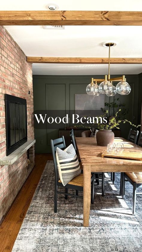 Wood Beam, Low Ceilings, Southwest Decor, Dream Cottage, Wood Beams, Ceiling Beams, Low Ceiling, Model Homes, Dining Room Decor