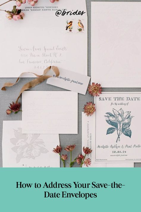 How to Address Your Save-the-Date Envelopes How To Address Save The Dates Envelopes, How To Address Save The Dates, Addressing Save The Date Envelopes, San Francisco City Hall Wedding, Jose Villa, Spring Wedding Invitations, Cheap Wedding Invitations, City Hall Wedding, Organic Wedding