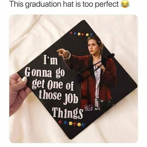 Grad Hats, Funny Graduation Caps, Graduation Hats, High School Graduation Cap, Grad Cap Designs, Diy Graduation Cap, Grad Caps, Cap Decoration, Ross Geller