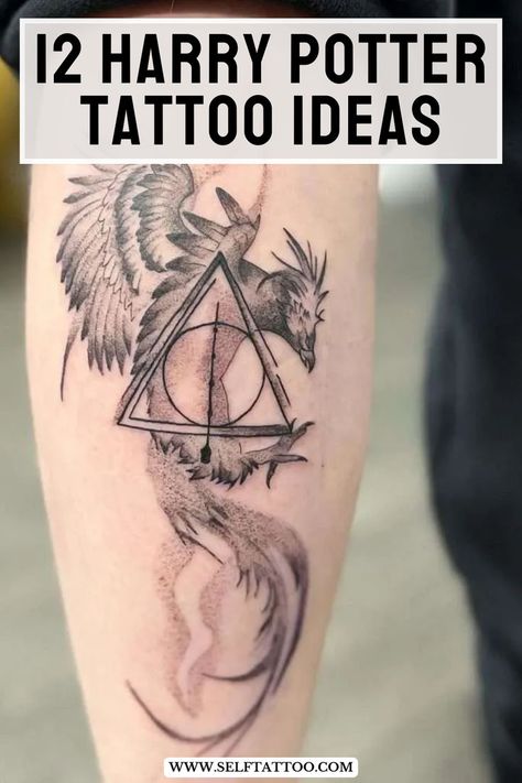 Explore a magical world of Harry Potter tattoo ideas inspired by the beloved franchise. From small and unique designs to minimalist tributes, discover enchanting ink perfect for men seeking simple yet meaningful tattoos. Dive into our article for Slytherin and Gryffindor-themed inspiration that captures the essence of the wizarding world. Harry Potter Tattoo For Men, Harry Potter Tattoos Thigh, Severus Snape Tattoo Ideas, Harry Potter Tattoos Men, Harry Potter Flying Key Tattoo, Harry Potter Forearm Tattoo, Wizard Hat Tattoo, Fawkes Tattoo Harry Potter, Harry Potter Half Sleeve Tattoo