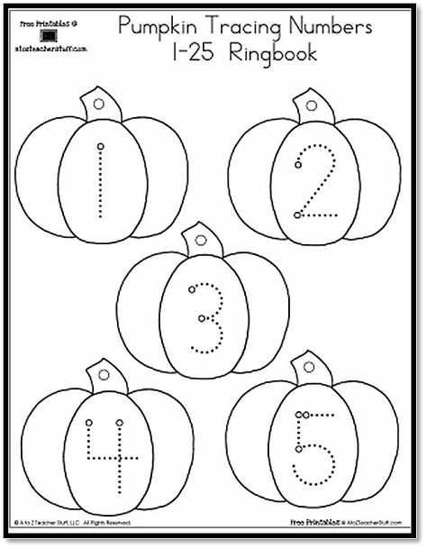 Pumpkin Number Tracing 1-25 | A to Z Teacher Stuff Printable Pages and Worksheets Harvest Preschool, Fall Preschool Unit, Pumpkin Preschool, Fall Preschool Worksheets, Pumpkin Activities Preschool, Pumpkins Preschool, Pumpkin Unit, Tracing Alphabet, Fall Worksheets