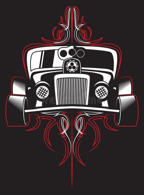 Pinstripe Tattoo, Car Pinstriping, Hot Rod Tattoo, Hot Rod Truck, Drum Design, Motorcycle Artwork, Pinstripe Art, Hot Rod Art, Harley Quinn Quotes