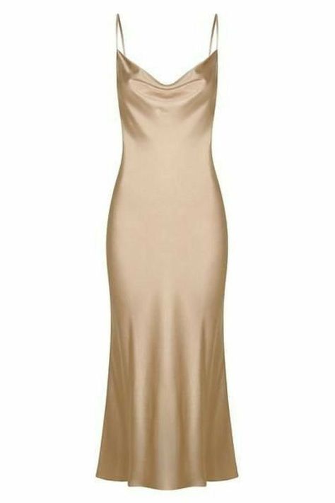 Beige Silk Dress, Gold Dresses, Slip Midi Dress, Bridesmaid Dress Styles, Shona Joy, Skirt Trends, Dress Silk, Dress Gold, Beige Dresses