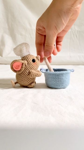 Crochet Ratatouille, Ratatouille Crochet Pattern, Crocheted Mouse, Crochet Mouse Pattern, Mouse Amigurumi, Mouse Crochet Pattern Free, Mouse Crochet, Crochet Mouse Free Pattern, Crochet Pig