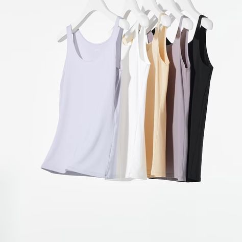 WOMEN'S AIRISM SLEEVELESS TOP | UNIQLO AU Uv Protection Clothing, Chino Joggers, Parka Vest, Uniqlo Tops, Tank Top Camisole, Sleek Fashion, Haikyu!!, Vest Top, Blouse Dress