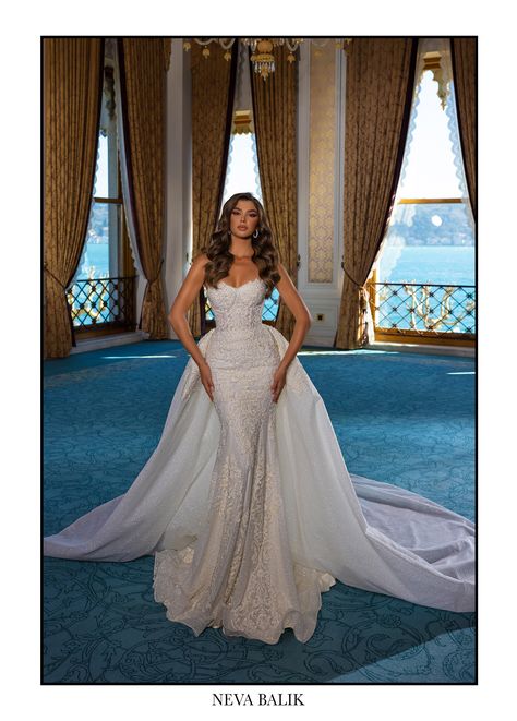 Sima Couture Wedding Dress, Sima Couture, Gown With Detachable Train, Moonlight Bridal, Bridal Alterations, Wedding Gown Styles, Sparkly Wedding Dress, Detachable Train, Bridal Tops