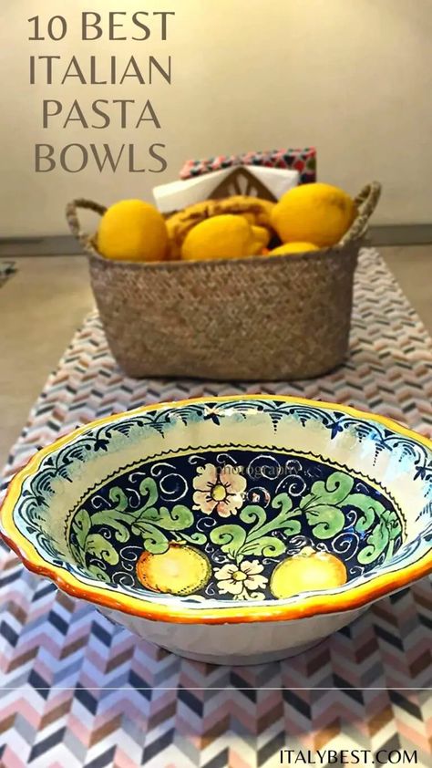 10 Best Italian Pasta Bowls - Pasta Bowl Made in Italy | Italy Best Italian Pasta Bowls, Best Italian Pasta, Italian Bowl, Italian Dinnerware, Diy Pottery Painting, Pasta Bowl Set, Rustic Italian, Pasta Bowl, Italian Pottery