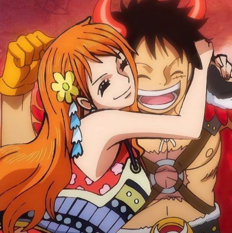 Couple Fanart, Luffy X Nami, One Piece, Anime