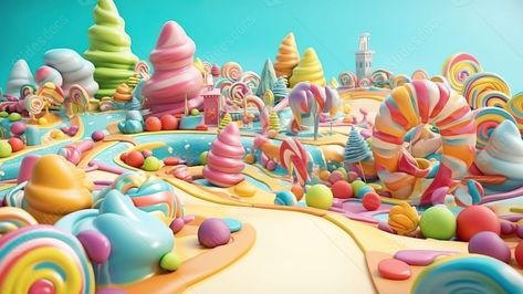 melting cream and 3d rendering bring a cartoon candy land to reality Candyland Theme, Cartoon Candy, Ppt Background, Powerpoint Background, Theme Background, Disney Princess Wallpaper, Candy Land, A Cartoon, 3d Rendering