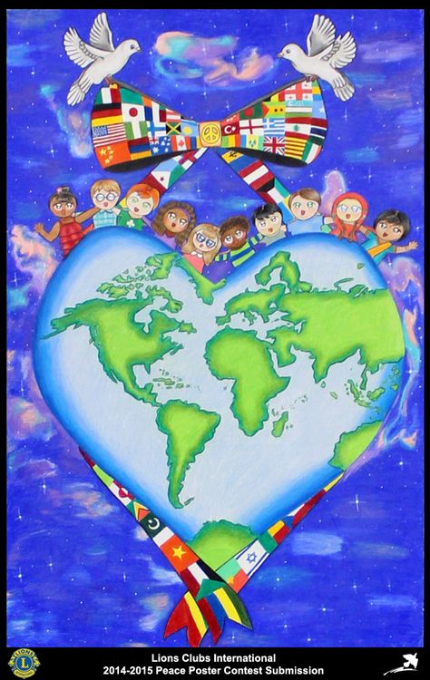 2014-15 Lions Clubs International Peace Poster Competition submission from Rutland Lions Club in Massachusetts Harmony Drawing, European Day Of Languages, Peace Drawing, Lions Clubs International, Poster Competition, Peace Poster, International Day Of Peace, Lions Club, Poster Drawing