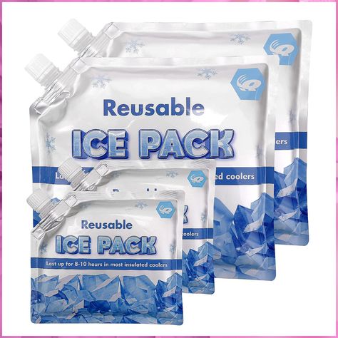 QTOP Reusable Ice Pack Long Lasting Cooler Ice Packs for Cooler Bag, Lunch Bags, Lunch Box, Cooler Backpacks, Freezer Packs ( Ice Packs For Coolers, Lunch Box Cooler, Freezer Packs, Small Cooler, Ice Chest Cooler, Camping Coolers, Ice Packs, Cooler Lunch Bag, Bag Lunch