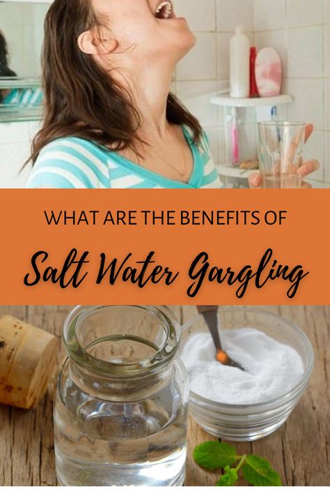 What are the Benefits of Saltwater Gargling? Epson Salt, Water Benefits, Health Articles, Salt And Water, Nutritious Meals, Green Living, Natural Health, Happy Life, Natural Remedies