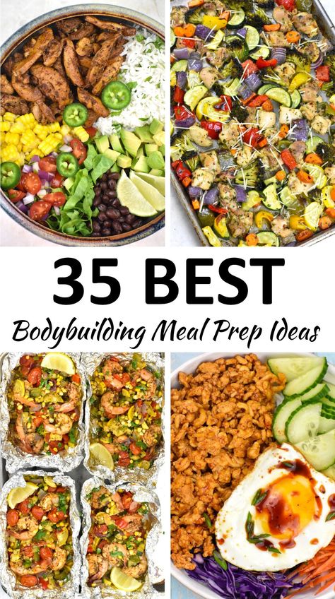 This collection of healthy Bodybuilding Meal Prep Ideas will help you get swole without spending a lot of time in the kitchen. Bulking Up Meal Plan Women, Bodybuilding Diet Plan Men, Bodybuilding Dinner Recipes, Dinner Ideas For Bulking, Bulk Meal Plan Women, Healthy Meal Prep For Men, Meal Prep Ideas For Men, Food Prep For The Week For Beginners, Bodybuilding Food Recipes