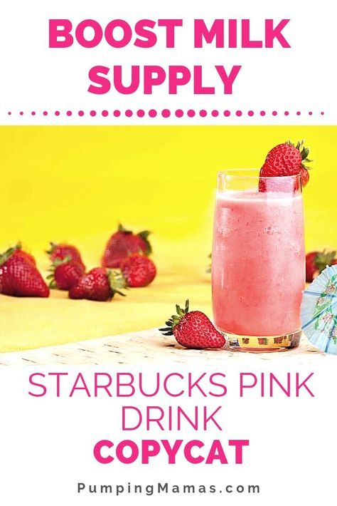 Try this easy Starbucks Pink Drink Recipe to Boost your milk supply! This copycat starbucks pink drink recipe is easy and delicious. DIY three variations of the starbucks pink drink at home! Recipe includes low sugar swaps if you are on a keto diet. If you are a breastfeeding or pumping mom, this lactation recipe can increase your breastmilk for your newborn baby.  This lactation drink is made with coconut milk, dairy free, and vegan. #starbucks #breastmilk #dairyfree #milksupply #pumpingmamas Lactation Pink Drink, Drinks To Increase Breastmilk Supply, Lactation Drinks Recipes, Starbucks Pink Drink At Home, Lactation Smoothies, Pink Drink Recipe, Sugar Swaps, Baby Timeline, Starbucks Pink Drink Recipe