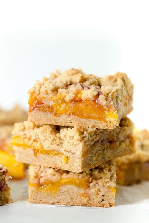 Can You Freeze Nectarines, Nectarine Scones, Nectarine Dessert, Nectarine Crumble, Apricot Crumble, Peach Crumble Bars, Apricot Bars, Nectarine Recipes, Peach Crumble