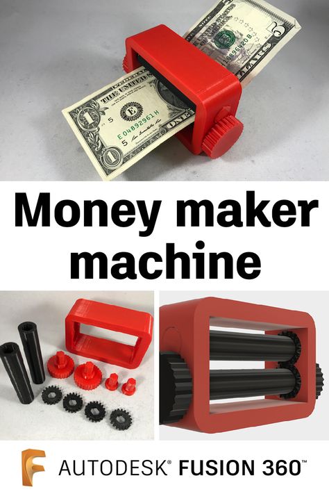 The money maker is a simple illusion that makes it appear as if one dollar turns into five. Learn how you can print off your own machine designed in Fusion 360. Money Printing Machine, Money Counting Machine, Money Making Machine, Cash Machine, Product Development Process, Money Machine, Find Money, Fusion 360, Blank Paper