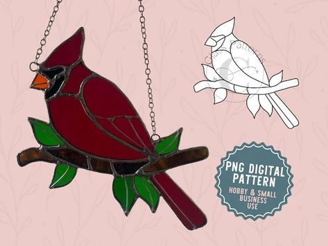 GlassPatternsByC - Etsy L'art Du Vitrail, Stain Glass Patterns, Stained Glass Patterns Free, Stained Glass Pattern, Glass Pattern, House Portraits, Bird Sculpture, Birdwatching, Stained Glass Patterns