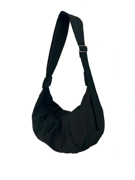 PRICES MAY VARY. Size: 21cm high, 24cm wide below, 43cm wide above, 16cm thick,The shoulder strap is 95cm long and can be adjusted to cross shoulder. With a spacious interior and multiple pockets, our shoulder bag comfortably stores all your essentials. Convenient Design: This dumpling bag has a simple and versatile design, making it perfect for everyday use. Comfortable to Carry: The adjustable crossbody strap allows for comfortable and hands-free wear all day long. High-Quality Material: Made Crescent Bag, Dumpling Bag, Black Clothing, Hobo Bags, Dumplings, Crossbody Shoulder Bag, Shoes Jewelry, Crescent, Shoulder Strap