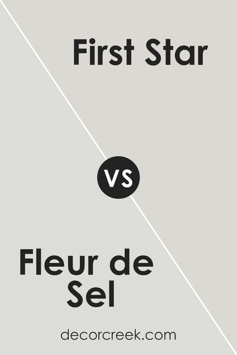 Fleur de Sel SW 7666 by Sherwin Williams vs First Star SW 7646 by Sherwin Williams Sw First Star, Trim Colors, Cool Undertones, One Star, Coordinating Colors, Modern Spaces, Paint Color, Sherwin Williams, Green And Grey