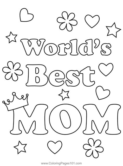 World's Best Mom Coloring Page Mothers Day Coloring Sheets, Mom Coloring Pages, Mothers Day Coloring Pages, Happy Birthday Printable, Mom Printable, Mother Day Wishes, Fun Crafts To Do, Birthday Mom, Mothers Day Crafts For Kids