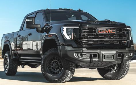 GMC Sierra 2500HD Heavy-Duty AT4X AEV Bison Diesel Gmc At4 2500, At4x Aev, Gmc Sierra 2500hd, Jacked Up Trucks, Ford Pickup Trucks, Sierra 2500, Ford Pickup, Gmc Sierra, Cool Trucks