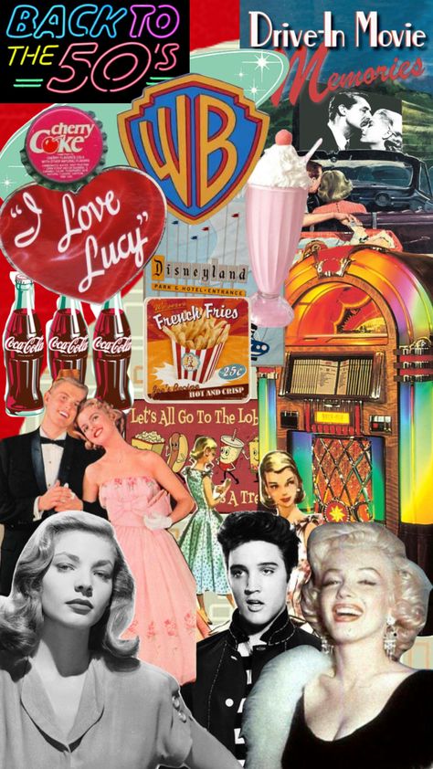 #50s 50s America, 50's Aesthetic, 50’s Aesthetic, 50s Vibes, 50s Aesthetic, 1950s Hollywood, Childhood Aesthetic, 80s Pop Culture, 1950s Art