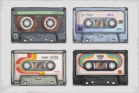 casete de música vintage retro dibujado a mano aislado, cintas de audio, audio, música, medios y grabación Music Cassette, Audio Music, Vintage Drawing, Audio Cassette, Vintage Music, Flat Design, Mixtape, Moth, Vector Art