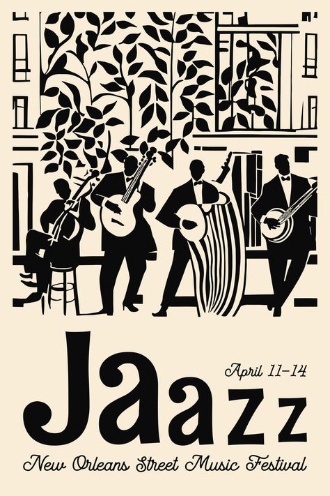 Pop Culture Icons, Jazz Music, Music Poster, New Orleans, Pop Culture, Street Art, Festival, Wall Art, Music