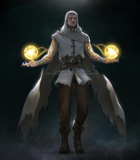 [OC][Art] Divine Soul Sorcerer Aasimar Protector: DnD Divine Soul Sorcerer Aasimar, Aasimar Rpg, Aasimar Bard, Divine Soul Sorcerer, Dnd Aasimar, Dnd Sorcerer, Dungeons And Dragons Classes, One D, Oc Art