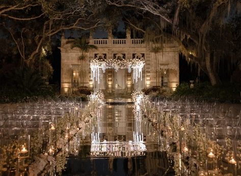 Villa Viscaya Miami Wedding, Vizcaya Museum And Gardens Wedding, Romantic Candlelit Wedding, Vizcaya Miami, Museum Wedding Venues, Vizcaya Wedding, City Editorial, Vizcaya Museum And Gardens, Candlelit Wedding