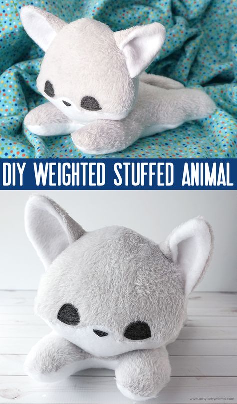 DIY Weighted Wolf Stuffed Animal #sensory #stuffedanimal #fairfieldworld #kawaii #diy #sewing #sewfun #adhd #weighted #cricut #cricutmade #cricutcreated Weighted Animals Diy, How To Make Weighted Stuffed Animals, Sewing Pattern Free Animals, Easy Plush Sewing Pattern, How To Make Stuffed Animals, How To Make A Stuffed Animal, Diy Plushies Patterns Free, Stuffed Animal Patterns Sewing, Stuffed Animals Diy