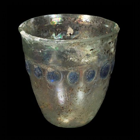 Roman Glass Conical Beaker or Lamp, 4th-5th Century AD Ancient Glassware, Antique Glass Bottles, Glass Rocks, Ancient Roman Glass, Tiny Cottage, Roman History, Roman Glass, Old Bottles, Antique Ceramics