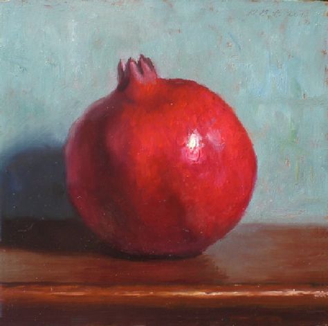 images of pomegranate painting | Pomegranate" Oil on 6x6 gessobord Pomegranate Art, Fruit Painting, Daily Painting, Still Life Art, Fruit Art, Painting Art Projects, Fine Art Gallery, Still Life Painting, Canvas Art Painting