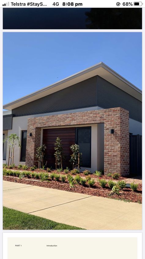 Face Brick House Exterior South Africa, Modern Facebrick House, Exposed Brick Walls Exterior, Facebrick House Exterior South Africa, Metal Siding House, Outside House Colors, House Plans South Africa, Flat Roof House, Brick Interior