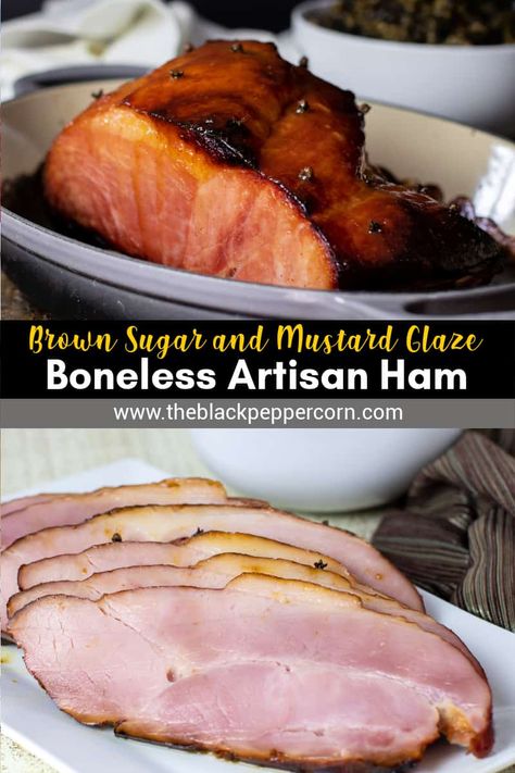 Honey Mustard Ham Glaze, Mustard Sauce For Ham, Honey Mustard Ham, Mustard Ham Glaze, Boneless Ham Recipe, Boneless Ham, Ham In The Oven, Virginia Ham, Ham Recipes Baked